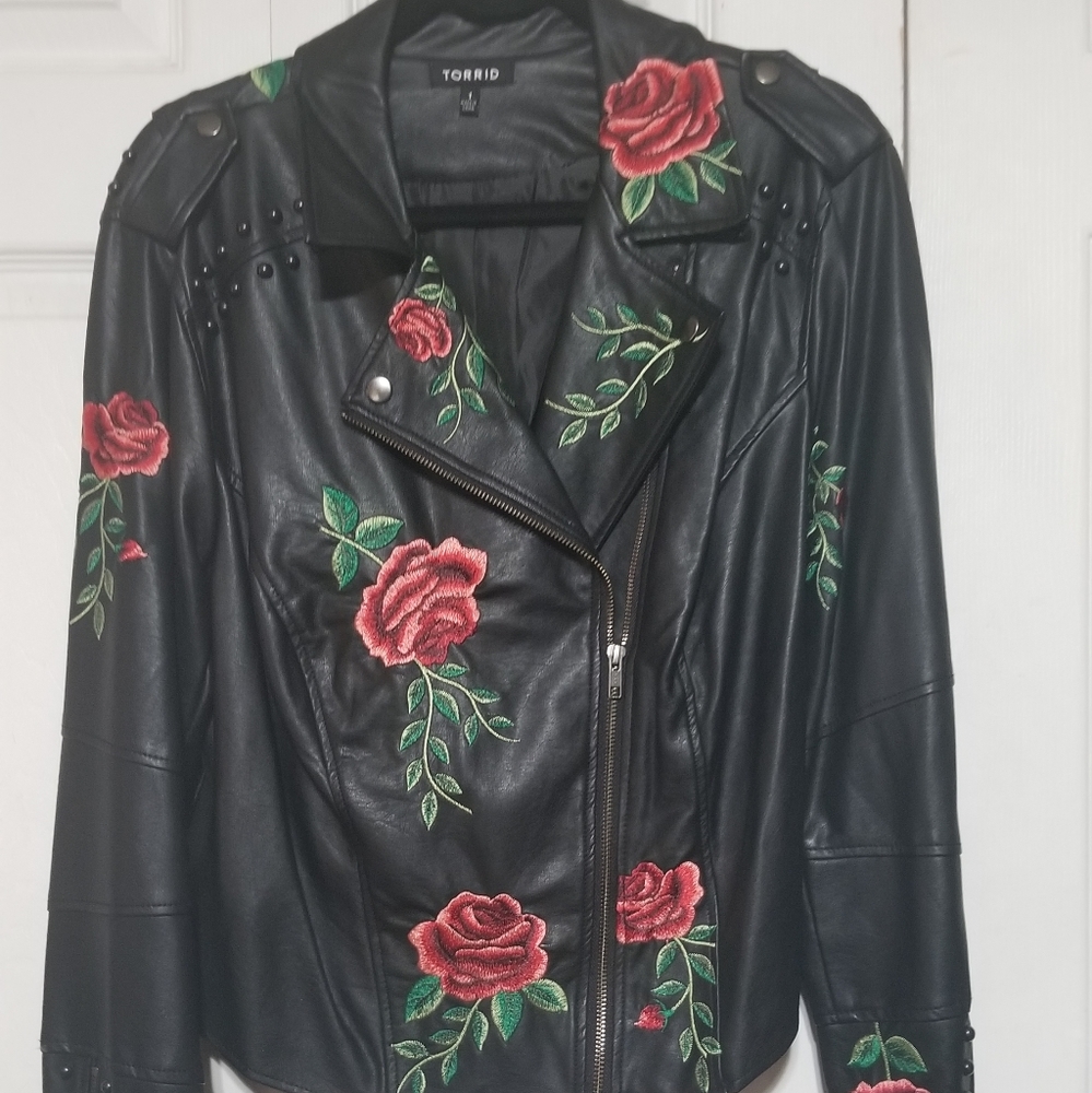 Torrid faux leather moto jacket